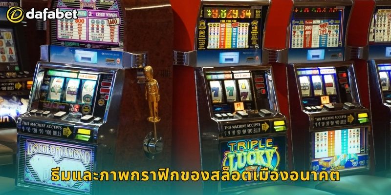 ธีมและภาพกราฟิกของสล็อตเมืองอนาคต